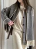 Wełniane mieszanki damskie Eshin Autumn Fashion Women's Coats Scali kołnierz luz luzowy pojedynczy piersi Pieszenia Pieszenia Kurtki żeńskie TH1550 231025