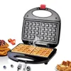 Outras ferramentas de cozinha Máquina de areia elétrica Torradeira antiaderente para pão Dupla face aquecimento Grill Panini Waffle Machine Set Cooking 231026