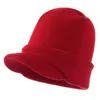 Chapéus cor sólida enrolado gorro chapéu crianças lã all-match para o ano de Natal