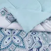 Set di biancheria da letto Mainstays Teal Medaglione 10 pezzi Letto in borsa Set piumino con lenzuola 231026