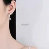 Серьги-гвоздики Serenity 2.2cttw, настоящий D цвет, 1 карат, 6,5 мм, полностью муассанитовые серьги с кисточками для женщин, стерлинговое серебро S925, ювелирные изделия для ушей, YQ231026