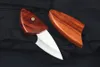 Offerta speciale Coltello tascabile piccolo EDC D2 lama satinata manico in palissandro Coltelli portachiavi Attrezzatura da esterno con fodero in legno