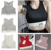 Original etikett Sticked Camisole Female Spice Girl Ytter Wear Monogram Arc de Triomphe Sports Suspender Top