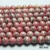 Meihan naturel 9-9 3mm Rhodochrosite 1 brin rond lisse perles en vrac pour la conception de fabrication de bijoux CX2008152360