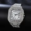 Montres pour femmes Montres pour hommes femmes luxe Hiphop glacé montre horloges or strass Quartz carré montre-bracelet Hip Hop montre hommes Relogio 231025