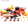 Kitchens Play Food Kitchen Toys Set For Kids Girl Cooking Baby Cutting Fruit Cooking Kitchen Utensils Children's Simulation Education Pretend PlayL231026