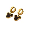 New Fashion Leather Insert Mice Charm Earring Jewelry for Women Gift