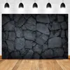 Wall Stickers Laeacco Dark Black Stone Stacked Party Home Decor Pattern Pographic Backgrounds Pography Backdrops For Po Studio 231026