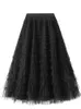 Spódnice Ohryiyie Solid Kolor długości podłogowej spódnica bohemianki Kobiety Wydłużaj boho długą spódnicę Maxi Kobieta jesienna zimowa impreza Lady 231025