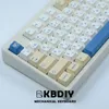 Keyboards KBDiy GMK Soymilk Keycap 135 Keys PBT Japanese Korean Keycap ISO Enter Cherry Profile for GMK67 K500 Gaming Mechanical Keyboard 231025