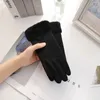 Frauen Winter Handschuhe Warme frauen Pelz Handschuhe Volle Finger Fäustlinge Handschuh Fahren Winddicht Hiver Femme Guantes