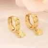 Boucles d'oreilles en forme de cœur GF en or massif 18 k pour femmes et filles, bijoux tendance à la mode pour enfants de l'est en Europe, cadeau 297c