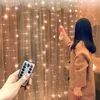 Christmas Decorations LED Curtain Garland Fairy Lights Festoon with Remote Year Decoration Party wedding decoration 231026
