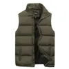 Men's Down Parkas Mens Bubble Padded Vest Jackets Autumn Winter Warm Zipper Top Clothes Versatile Waterproof Down Thickened Sleeveless Coats 231026