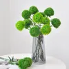 Decorative Flowers Green Dianthus Artificial Plants For Decoration Home Ball Flower Interior And Decor Greenery Plastic