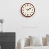 Väggklockor trä barn söt klocka modern 3d runda klocka litet vardagsrum tyst reloj pared dekorationer