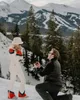 Trajes de esquí Traje de esquí Mujer Ropa de snowboard Skims impermeables Chaquetas de invierno para mujer Traje de abrigo para la nieve Mono frío Monos Pantalones 231025