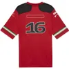 2023 new F1 racing suit summer breathable short-sleeved team clothes red men's fans shirt