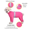 Dog Apparel Fleece Dog Pajamas for Small Dogs Thicken Polar Fleece Windproof Winter Dog Coat Reflective Zip-Up Puppy Outfit Cuttable Belly 231025