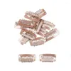 Hair Clips 50pcs 32mm 6teeth Metal Snap For Extensions Clip-on Wig Wigs Weft Hairpiece Jewelry Accessories