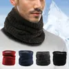 Bandanas Winter Cycling Scarf Fleece Lined Knitted Neck Warmer Chunky Soft Double-Layer Loop Circle Scarves For Women Men Hiking