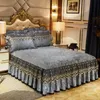 Bed Skirt 3 Pcs Bedding Set Luxury Soft Spreads Heightened Adjustable Linen Sheets Queen King Size Cover with Pillowcases 231026