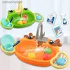 Küchen Spielen Essen Kinder Küche Spielzeug Pretend Simulation Elektrische Spülmaschine Kinder Küche Waschbecken Waschbecken Rollenspiel Spielzeug Jungen Mädchen GeschenkeL231026