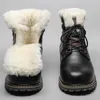 Laarzen 39~50 Natuurlijke Wollen Winterlaarzen Natuurlijk Echt Koeienleer Warmste Heren Winterschoenen #YM5518 231026