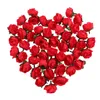 Decorative Flowers ROSENICE 50pcs Artificial Roses Flower Heads Wedding Decoration (Red) Loose Blue Silk