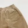 Pantaloni Moda Bambino Tenere Al Caldo Pantaloni di Velluto a Coste Neonato Ragazzo Velluto Spesso Sciolto Comodo Ragazze Semplice Vita Elastica