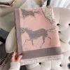 Vinterhäst djur halsduk kashmir Kvinnor Designa tryck Tjock varm filt Sjal och wrap bufanda lyxiga pashmina -stolar
