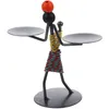 Ljushållare Tealight Modernt ljusstake minimalistiska metall polyester abstrakt middagsbord hantverk afrikansk stil stativ