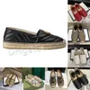 Popüler Tasarımcı Kadın Platformu Espadrille Loafers Ayakkabı Lambskin Deri Slip-On Canvas Lady Rahat Yürüyüş Konforu Mükemmel Oxfords