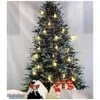 Novedad Iluminación Tapiz de árbol de Navidad con cadena de luz LED Estrella Copo de nieve Brillante Franela Colgante de pared Decoración de la habitación Manta de tela Dhxo6