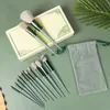 Outils de maquillage 13 pinceaux de maquillage Mo Lan Di vert beauté ensemble de pinceaux à séchage rapide super doux Blush poudre 231025