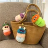 Net red with the new cute caterpillar keychain cartoon plush doll bag pendant creative car wholesale