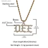 Pendant Necklaces TopBling Hip Hop Retro A-Z Custom Letters Pendant Necklaces Jewelry Charm Gift for Men Women Bling 18K Real Gold Plated Q231026