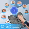 Ayak masajı ems ayak masajı ped portable katlanabilir masaj paspas nabız kas stimülasyonu kan dolaşımı kabartma ağrısını iyileştirin ayak 231025