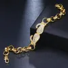 Charm Bracelets Hip Hop Gold Color Cubic Zirconia Bracelet Unsix Boxing Luxury Costume Jewelry Gift 231025