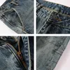 Herren Jeans Mode Designer Männer Retro Blau Multi Taschen Casual Denim Breite Bein Cargo Hosen Hombre Street Hip Hop Lose 231025