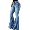 Benutzerdefinierte modische Damen-Jeans für Damen, luxuriöse Streetwear-Leggings, Denim-Flare, Bell-Bottom, lässige Mode für Frauen