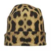 Beralar Hayvan Desen Beanie Hats Leopar Baskı Bonnet Unisex Yetişkin Kırık Kpop Örgü Şapka Kış Baskılı Baş Sarma Kapaklar