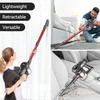 INSE Cordless Vacuum Cleaner, 6 in 1 Battery Vacuum Cleaner Rechargeable, Powerful Stick Vacuum 2200m-Ah Up to 45 Mins Runtime for Hard Floor Carpet Pet Hair---N650 Red