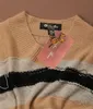 Damenpullover Herbst und Winter Loro Piana Gestreifte Kaschmirpullover mit V-Ausschnitt