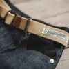 Belts Maden Mens Vintage Canvas Web Tactical Belt With Double D-Ring Black Khaki Green YQ231027