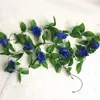 Dekorativa blommor Silk Roses Flower Vine Diy Gifts Wedding Arrangement Juldekor för Hem Fake Floristics Plastic Artificial Rotting