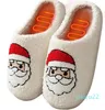 Slippers Santa Christmas House Shoes Anti-Slip Winter Indoor Warm Cozy Prewalkes