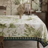 Nappe de table imperméable en coton et lin, légère, de luxe, haut de gamme, rétro, rectangulaire, pour salle à manger, thé domestique