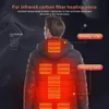 Vestes d'extérieur à capuche pour hommes, veste chaude à 9 zones, USB, chauffage électrique extérieur pour l'hiver, 231026