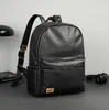 Bolsas de ombro masculinas populares deste ano mochila de lazer de couro acolchoado Joker cor sólida bolsa masculina atmosfera simples bolsa de computador de moda preta 3798 #